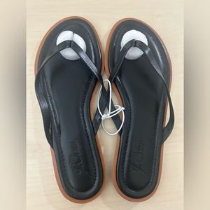 J.Crew Sorrento Thong Sandals Black Size 9